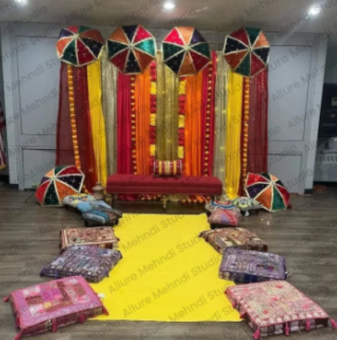 Wedding Velvet Umbrella | For | Nikkah,Maiyun, Mendhi, Dholki, Shadi, Decor