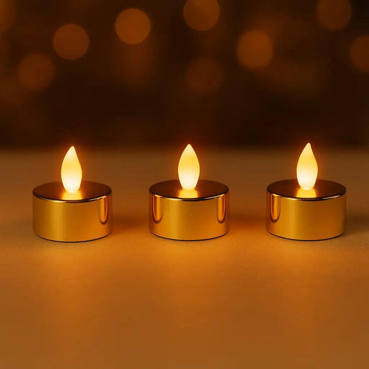 Classic Gold LED Tealights Inam Box Center
