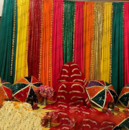 Wedding Velvet Umbrella | For | Nikkah,Maiyun, Mendhi, Dholki, Shadi, Decor