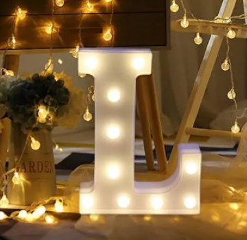 LED Alphabet And Numeric And Shapes Battery Operated All Led Letter ( A TO Z ) Including & Led Letter Piece, Light Up Marquee for Night Lights Wedding Birthday Party For Room and Decoration Using Without Electricity