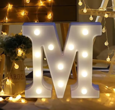 LED Alphabet And Numeric And Shapes Battery Operated All Led Letter ( A TO Z ) Including & Led Letter Piece, Light Up Marquee for Night Lights Wedding Birthday Party For Room and Decoration Using Without Electricity