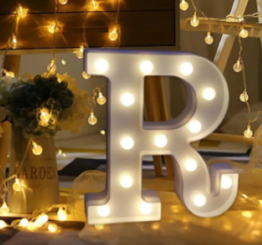 LED Alphabet And Numeric And Shapes Battery Operated All Led Letter ( A TO Z ) Including & Led Letter Piece, Light Up Marquee for Night Lights Wedding Birthday Party For Room and Decoration Using Without Electricity