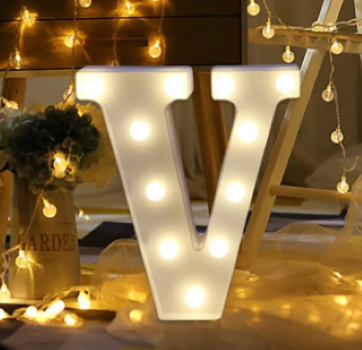 LED Alphabet And Numeric And Shapes Battery Operated All Led Letter ( A TO Z ) Including & Led Letter Piece, Light Up Marquee for Night Lights Wedding Birthday Party For Room and Decoration Using Without Electricity