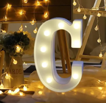 LED Alphabet And Numeric And Shapes Battery Operated All Led Letter ( A TO Z ) Including & Led Letter Piece, Light Up Marquee for Night Lights Wedding Birthday Party For Room and Decoration Using Without Electricity