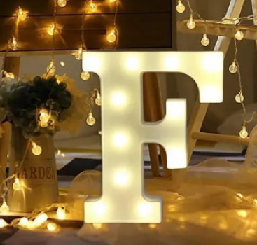LED Alphabet And Numeric And Shapes Battery Operated All Led Letter ( A TO Z ) Including & Led Letter Piece, Light Up Marquee for Night Lights Wedding Birthday Party For Room and Decoration Using Without Electricity