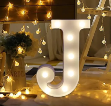 LED Alphabet And Numeric And Shapes Battery Operated All Led Letter ( A TO Z ) Including & Led Letter Piece, Light Up Marquee for Night Lights Wedding Birthday Party For Room and Decoration Using Without Electricity